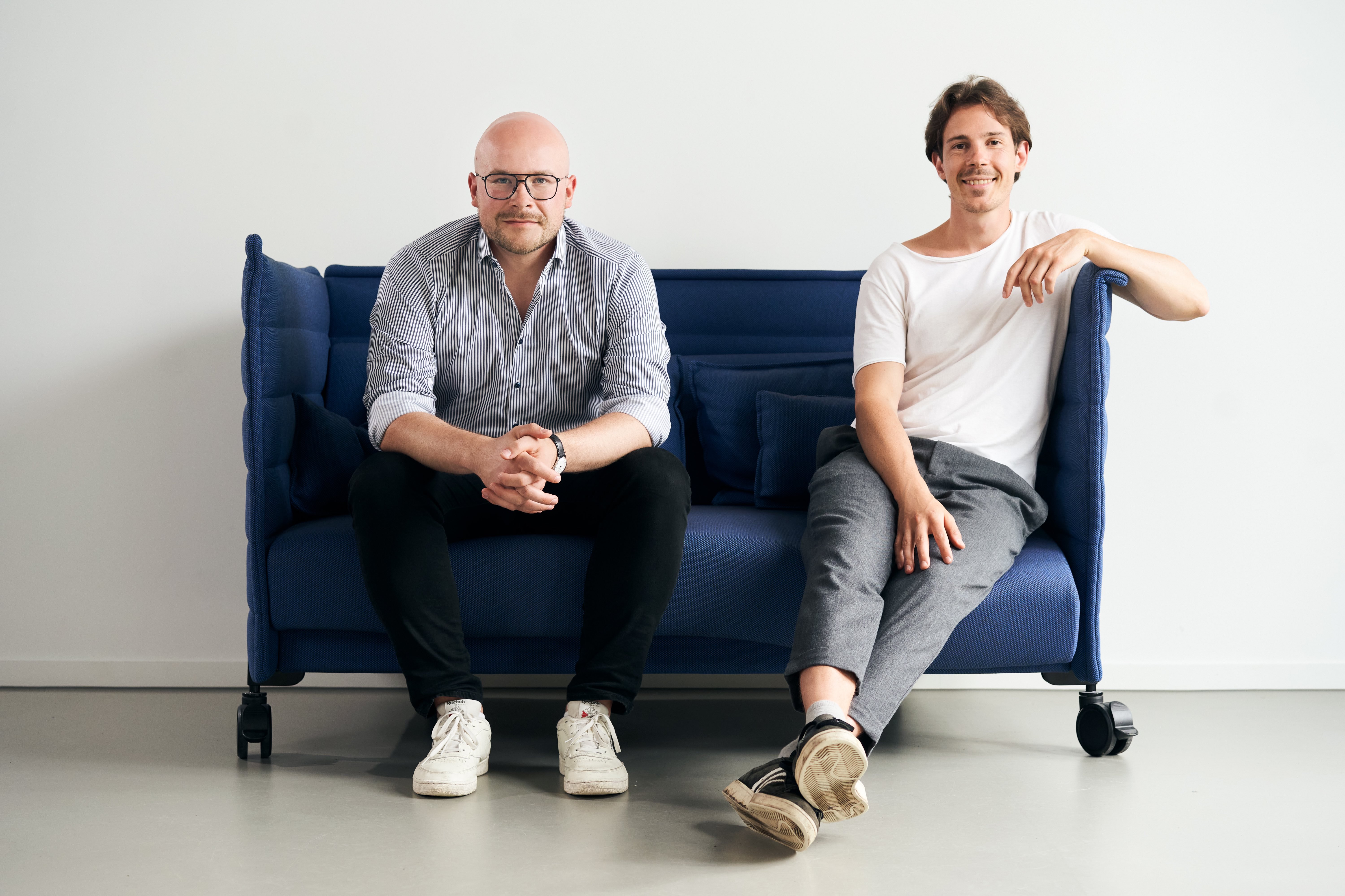 Reiner und Steffen sind die Gründer des Faser-zu-Faser-Recycling Startups eeden.